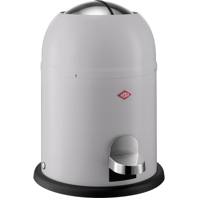 Mały kosz na śmieci szary, pedałowy 9 Litrów Single Master Wesco 180212-76