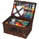 Mały kosz piknikowy wiklinowy z wyposażeniem dla 2 osób Cilio Bellano CI-155921