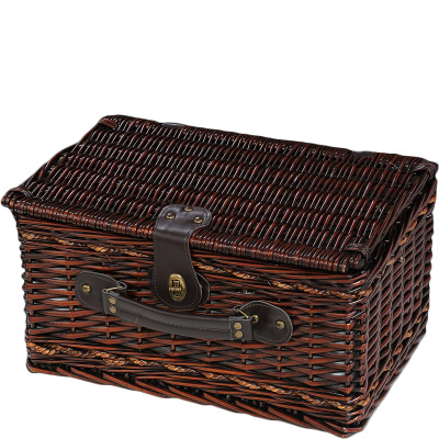 Mały kosz piknikowy wiklinowy z wyposażeniem dla 2 osób Cilio Bellano CI-155921
