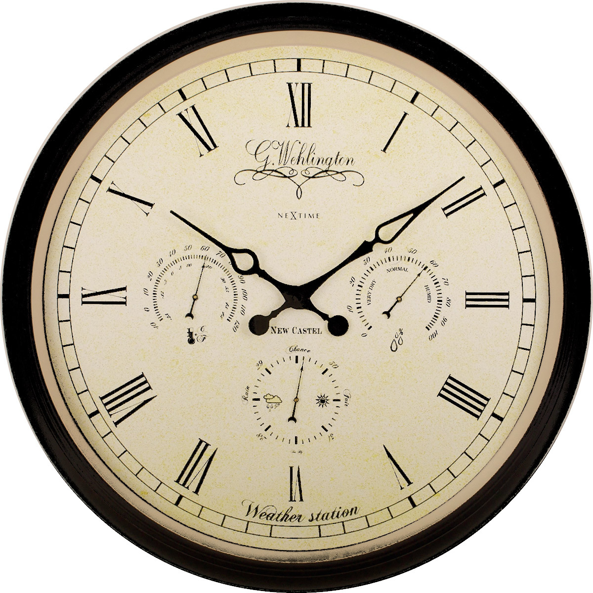 mały zegar okrągły w stylu retro i vintage - średnica 45 cm