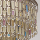 Marokańska lampa sufitowa na 10 żarówek, satynowe witraże MW-LIGHT Loft 185010710