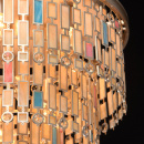 Marokańska lampa sufitowa na 10 żarówek, satynowe witraże MW-LIGHT Loft 185010710