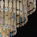 Marokańska lampa sufitowa na 10 żarówek, satynowe witraże MW-LIGHT Loft 185010710