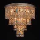 Marokańska lampa sufitowa na 10 żarówek, satynowe witraże MW-LIGHT Loft 185010710