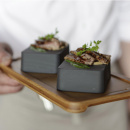 Maselniczka czarna porcelana Solid & Likid Revol RV-645825-6