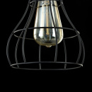 Metalowa lampka w kształcie żarówki klatki Denver Maytoni Loft T450-PL-01-B