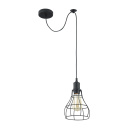 Metalowa lampka w kształcie żarówki klatki Denver Maytoni Loft T450-PL-01-B