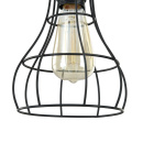 Metalowa lampka w kształcie żarówki klatki Denver Maytoni Loft T450-PL-01-B