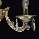 Metalowy żyrandol w kolorze antycznego mosiądzu i z kryształami Aurora MW-LIGHT 371011605