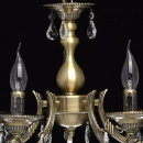 Metalowy żyrandol w kolorze antycznego mosiądzu i z kryształami Aurora MW-LIGHT 371011605