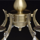 Metalowy żyrandol w kolorze antycznego mosiądzu i z kryształami Aurora MW-LIGHT 371011605