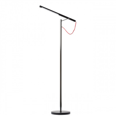 Minimalistyczna lampa podłogowa LED czarna 631040701