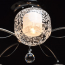 Minimalistyczny żyrandol na 5 żarówek z kloszami zdobionymi ornamentem - wycofan 358019405