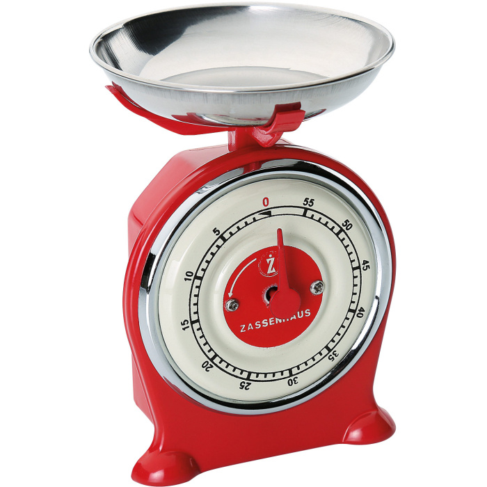 Minutnik kuchenny w kształcie wagi Scale Zassenhaus czerwony