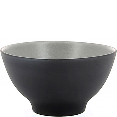 Miseczka do serwowania ryżu Equinoxe Revol czarna, szare wnętrze RV-649594-6