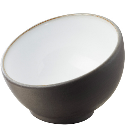 Miseczka ukośna do przypraw, sosów, porcelanowa Solid & Likid Revol białe wnętrz RV-645843-6