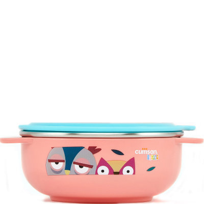 Miseczka z pokrywką dla dzieci różowa Infant Cuitisan EC10103P