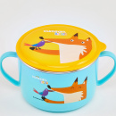 Miseczka z uszami i pokrywką dla dzieci niebieska Infant Cuitisan EC10104B