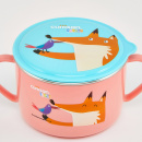 Miseczka z uszami i pokrywką dla dzieci różowa Infant Cuitisan EC10104P