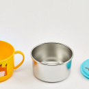 Miseczka z uszami i pokrywką dla dzieci żółta Infant Cuitisan EC10104Y