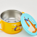 Miseczka z uszami i pokrywką dla dzieci żółta Infant Cuitisan EC10104Y