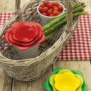 Miseczki czerwone z białym pojemnikiem Rose ZAK! Design 3 sztuki 1647-D840