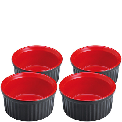 Miseczki żaroodporne, kokilki Kuchenprofi czarne KU-0707004404