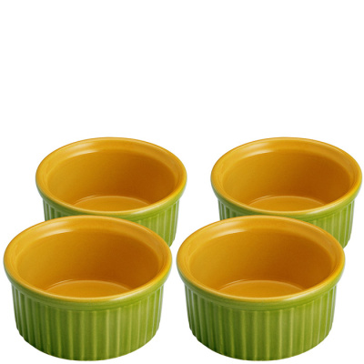 Miseczki żaroodporne, kokilki Kuchenprofi zielone KU-0707004204