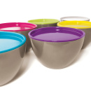 Miska 2-Tone Duo z pokrywą ZAK! Designs brązowo-biała 18cm ZA-2039-M790