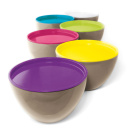 Miska 2-Tone Duo z pokrywą ZAK! Designs brązowo-biała 18cm ZA-2039-M790