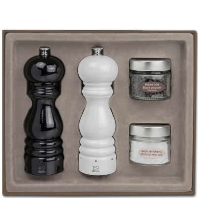 Młynki do soli i pieprzu Peugeot Paris U-Select + przyprawy, zestaw na prezent PG-34665