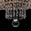 Mosiężny żyrandol z czystymi, kryształowymi kroplami, 8 żarówek CHIARO Crystal 351011808