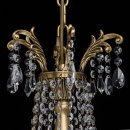 Mosiężny żyrandol z czystymi, kryształowymi kroplami, 8 żarówek CHIARO Crystal 351011808