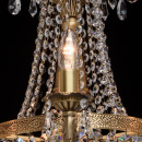 Mosiężny żyrandol z czystymi, kryształowymi kroplami, 8 żarówek CHIARO Crystal 351011808