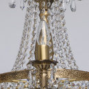 Mosiężny żyrandol z czystymi, kryształowymi kroplami, 8 żarówek CHIARO Crystal 351011808