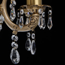 Mosiężny żyrandol z czystymi, kryształowymi kroplami, 8 żarówek CHIARO Crystal 351011808