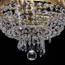 Mosiężny żyrandol z czystymi, kryształowymi kroplami, 8 żarówek CHIARO Crystal 351011808