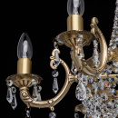 Mosiężny żyrandol z czystymi, kryształowymi kroplami, 8 żarówek CHIARO Crystal 351011808