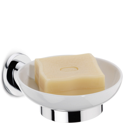 Mydelniczka ceramiczna, wisząca na chromowanej podstawie Makira Kela KE-20266