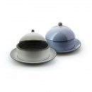 Naczynie Dim Sum z pokrywką porcelanowe Equinoxe Revol szare RV-649523-1