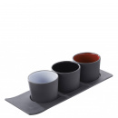 Naczynie porcelanowe na tapas Solid & Likid Revol czarne wnętrze RV-646422-6