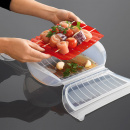 Naczynie żaroodporne z wkładką średnie Lekue transprarentne 3402600B04U004