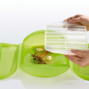 Naczynie żaroodporne z wkładką średnie Lekue zielone 3402600V09U004