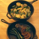 Naczynie żeliwne 2 elementy - głęboka patelnia Combo Lodge LCC3