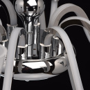 Neoklasyczny żyrandol LED, świecące ramiona, chromowany RegenBogen Elegance 659010508