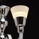 Neoklasyczny żyrandol LED, świecące ramiona, chromowany RegenBogen Elegance 659010508