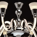 Neoklasyczny żyrandol LED, świecące ramiona, chromowany RegenBogen Elegance 659010508