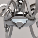 Neoklasyczny żyrandol LED, świecące ramiona, chromowany RegenBogen Elegance 659010508