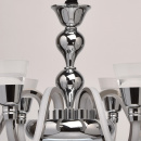 Neoklasyczny żyrandol LED, świecące ramiona, chromowany RegenBogen Elegance 659010508