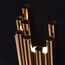 Niekonwencjonalne oświetlenie ścienne - kinkiet LED, miedziane tuby RegenBogen 609022508